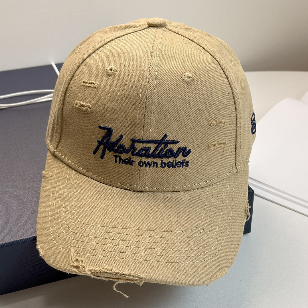 Women's Distressed Embroidered Baseball Cap Stornfield