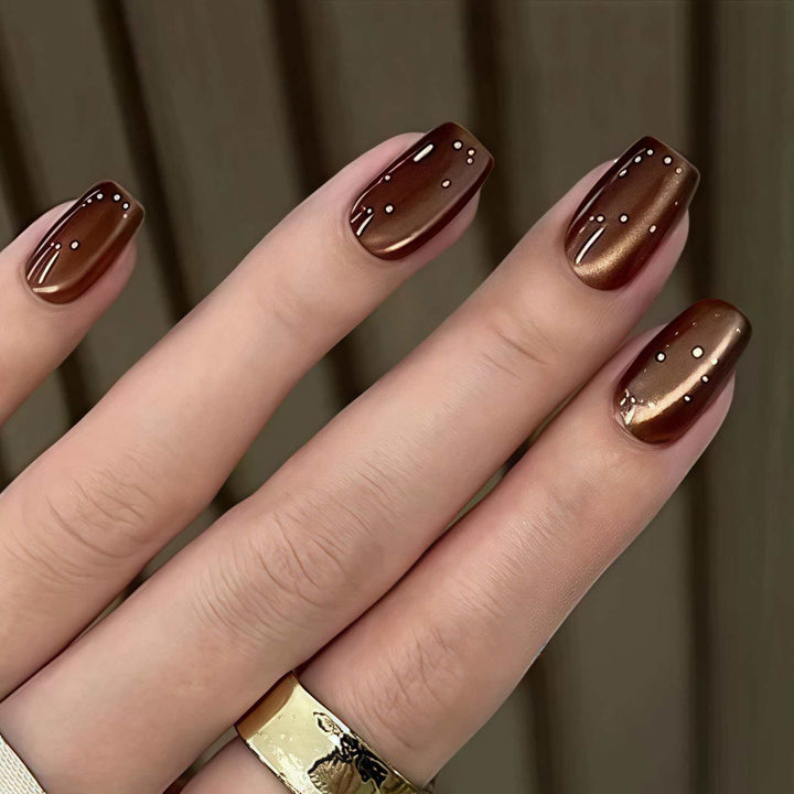 Glossy Long-Lasting Press-On Nail Set Stornfield