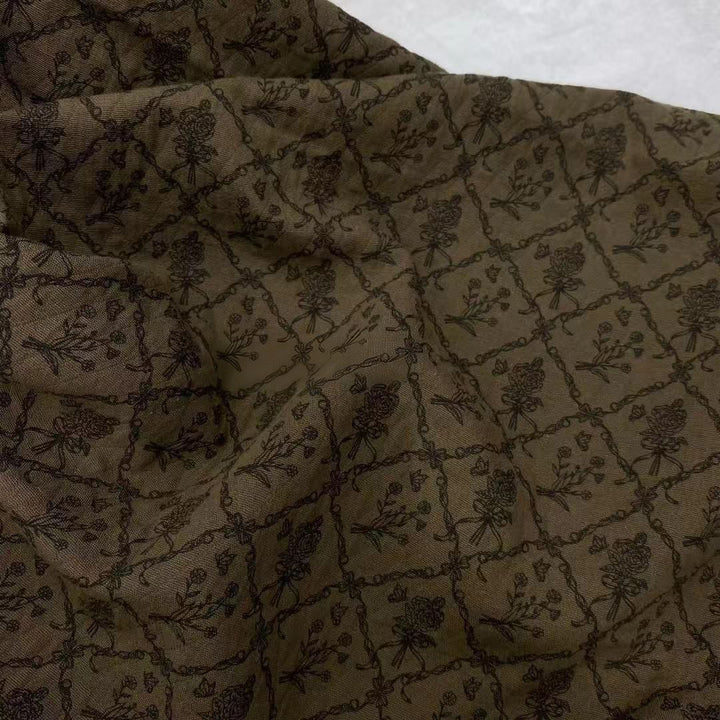 Floral Embroidered Scarf
