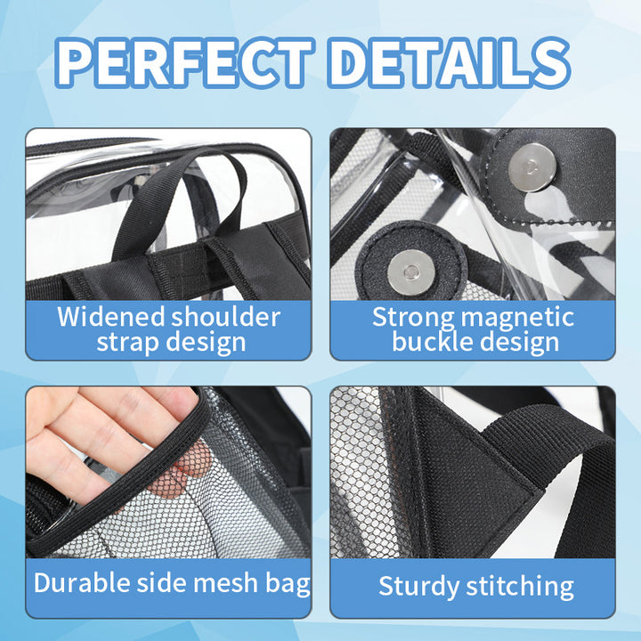 Transparent backpack with multiple compartments Stornfield