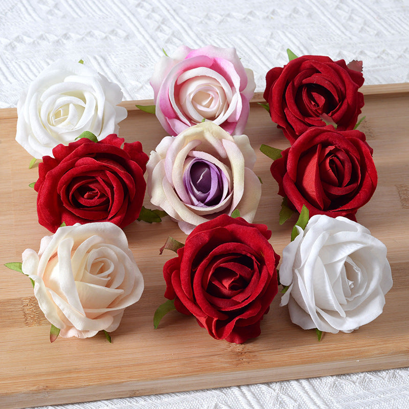Decorative Velvet Rose Pin Brooch