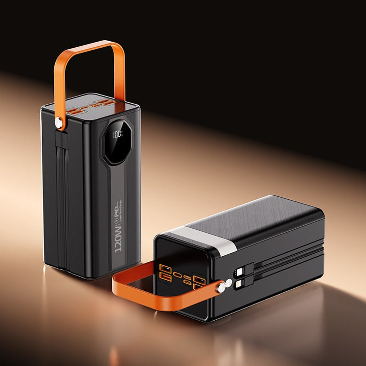 Portable power station with integrated LED display and carrying handle Stornfield