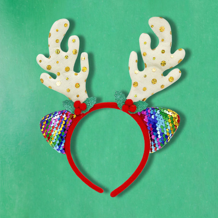 Festive Christmas headband with fun Santa figures