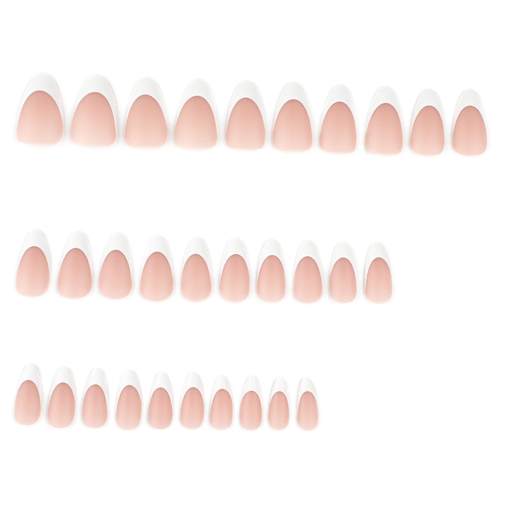 Artistic stiletto nails with elegant French design Stornfield