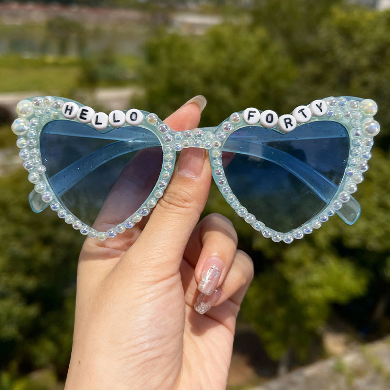 Pearl-Embellished Cat-Eye Sunglasses Stornfield
