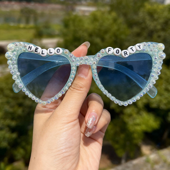 Pearl-Embellished Cat-Eye Sunglasses Stornfield