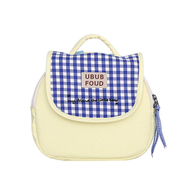 Cute Gingham Pattern Insulated Lunch Bag Stornfield