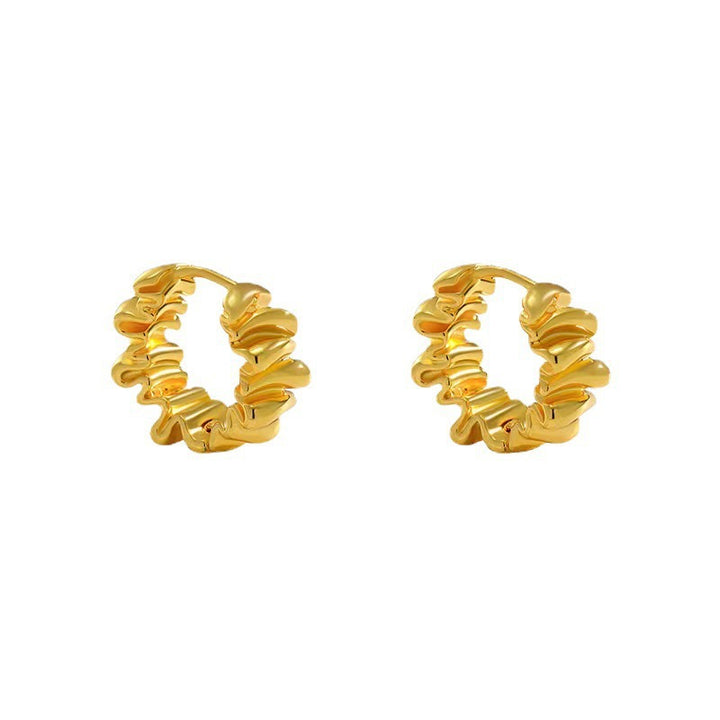 Stylish studs in modern ribbed design Stornfield
