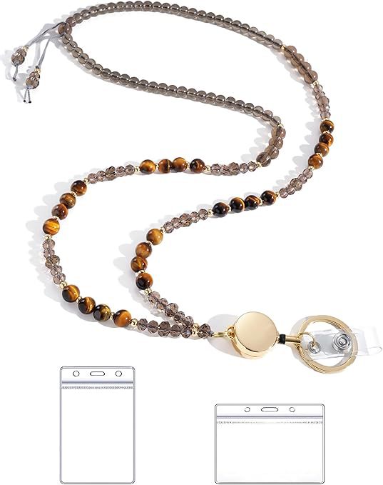 Beaded Lanyard with Retractable ID Holder Stornfield