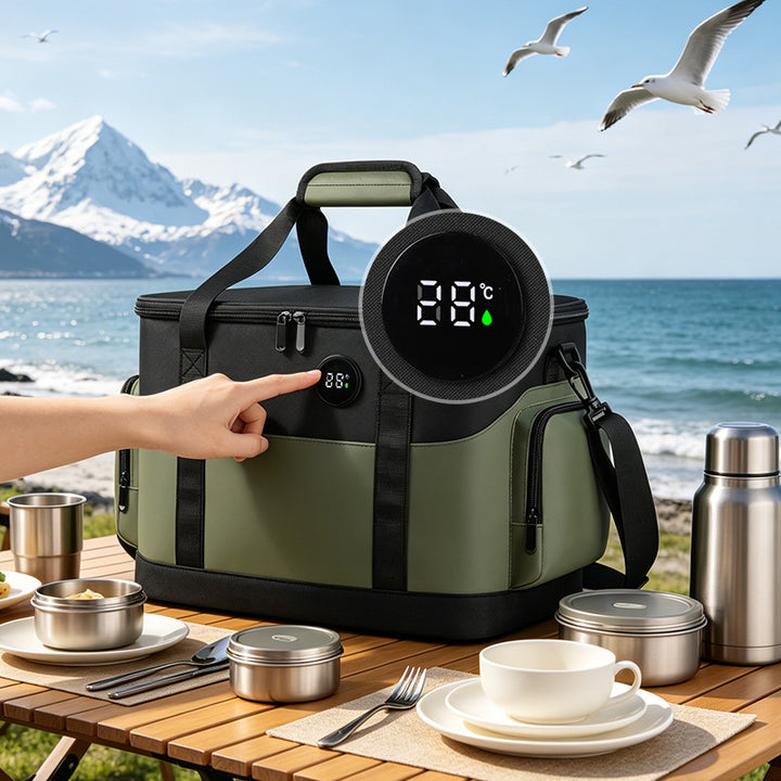 Insulated Lunch Cooler Bag with Side Pockets and Adjustable Strap Stornfield