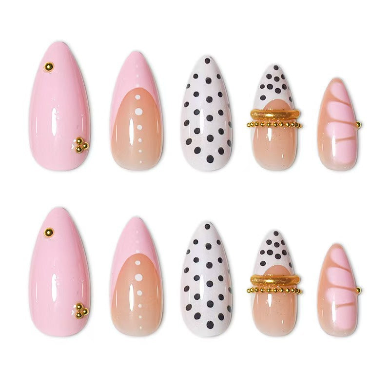 Artistic Polka Dot Press-On Nail Set Stornfield
