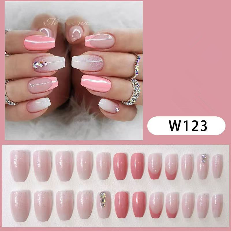 Elegant artificial nails with glitter accents and gradient Stornfield