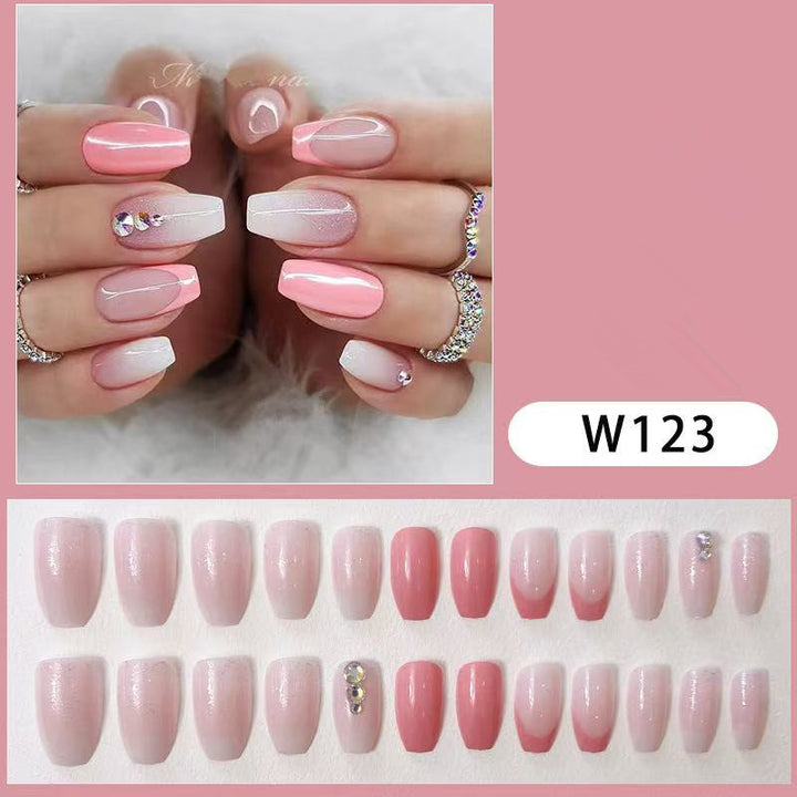 Elegant artificial nails with glitter accents and gradient Stornfield
