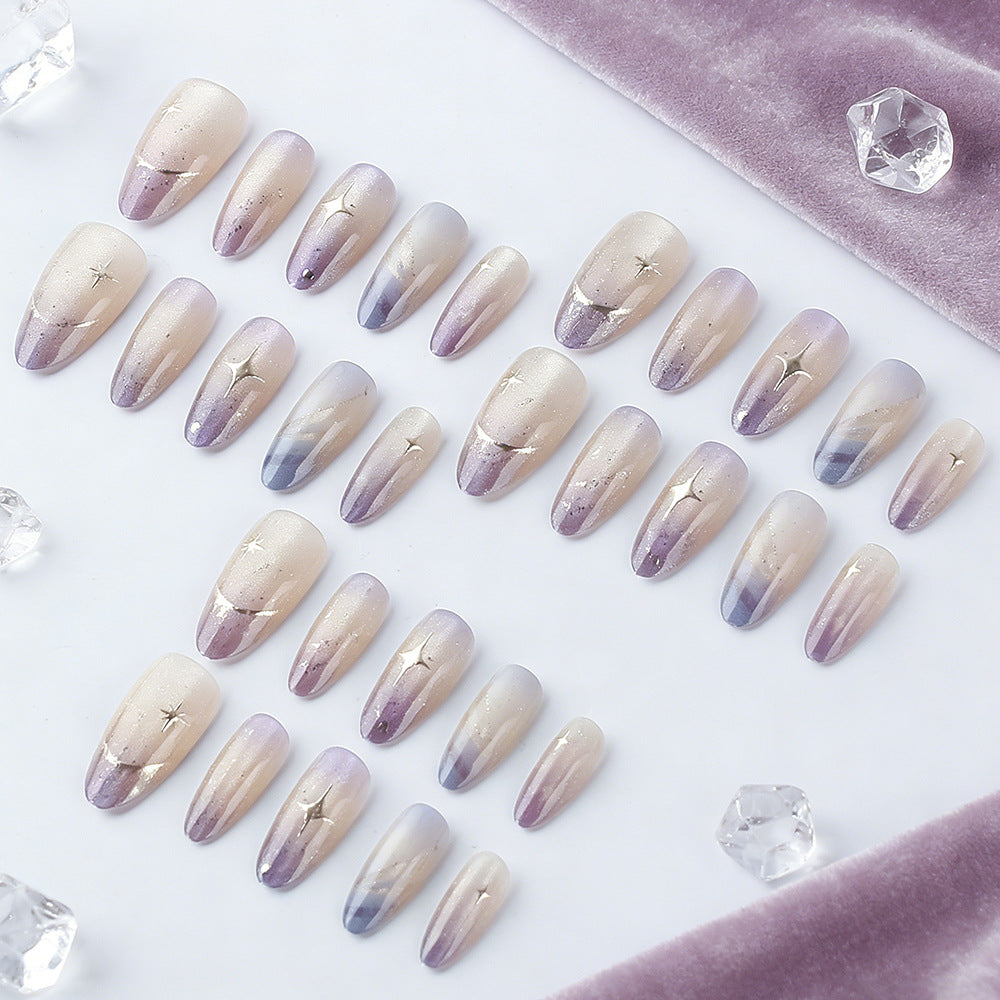 Gradient Glitter Press-On Nails Stornfield