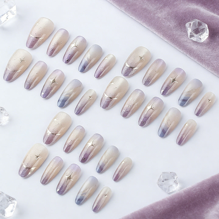 Gradient Glitter Press-On Nails Stornfield