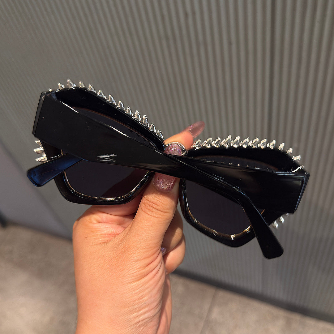 Women extravagant Cat-Eye sunglasses with sparkling crystal tips Stornfield