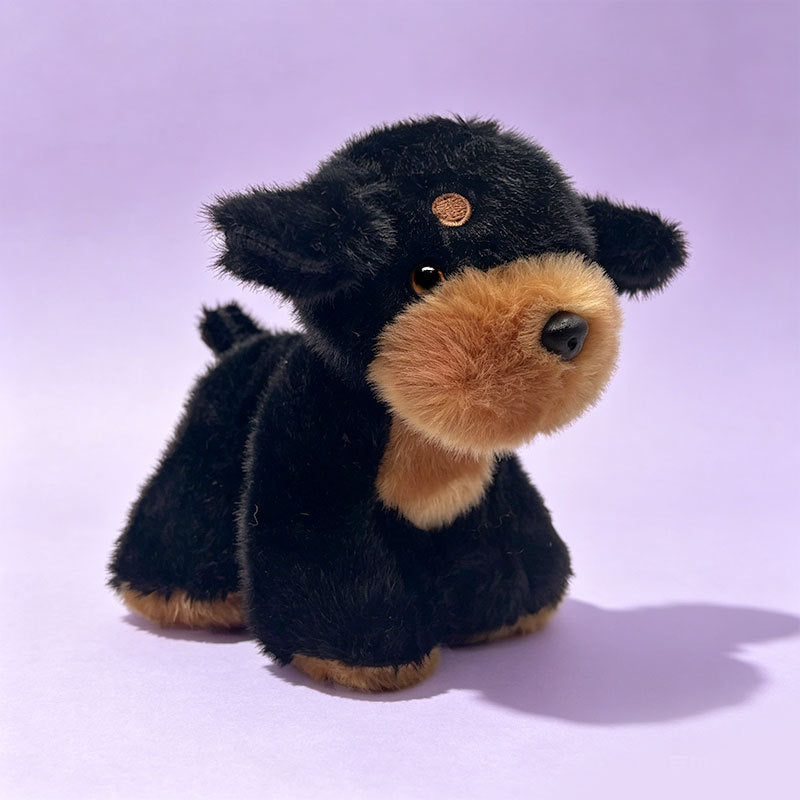 Plush Sitting Puppy Toy with Ultra-Soft Faux Fur and Embroidered Nose Stornfield