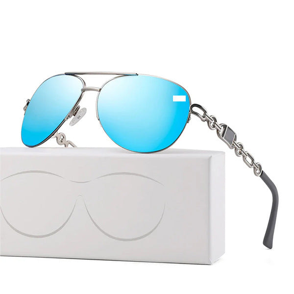 Women Aviator Sunglasses with Fashionable Chain Detail Stornfield