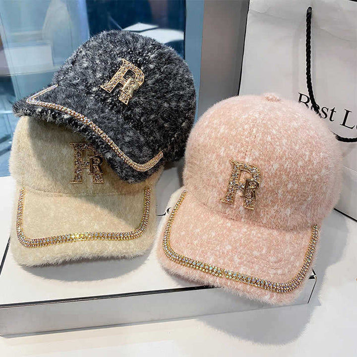 Women's Luxurious Fleece Embellished Baseball Cap Stornfield