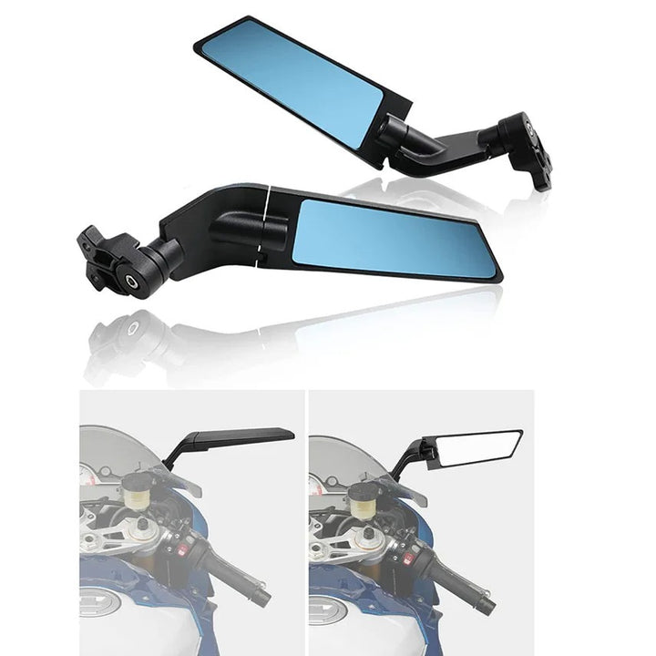 Adjustable motorcycle rearview mirrors with high-quality mounting system Stornfield