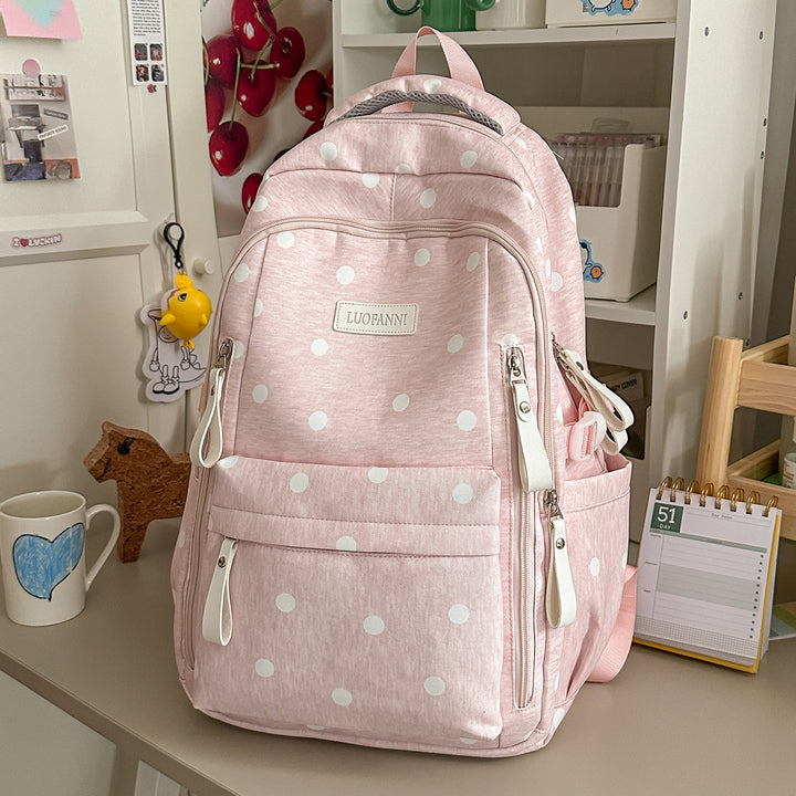 Stylish Polka Dot Patterned Backpack Stornfield