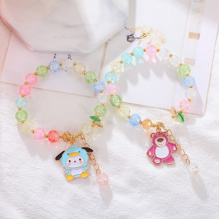 Playful bracelet with colorful glass beads Stornfield