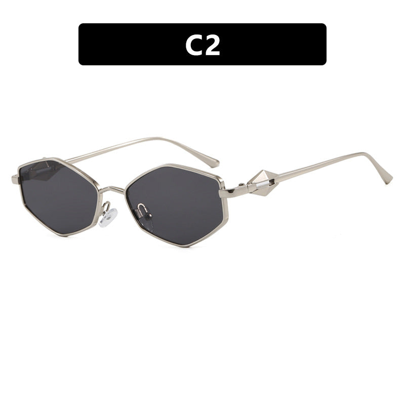 Women's geometric sunglasses with protective UV filter and high-end metal frame Stornfield
