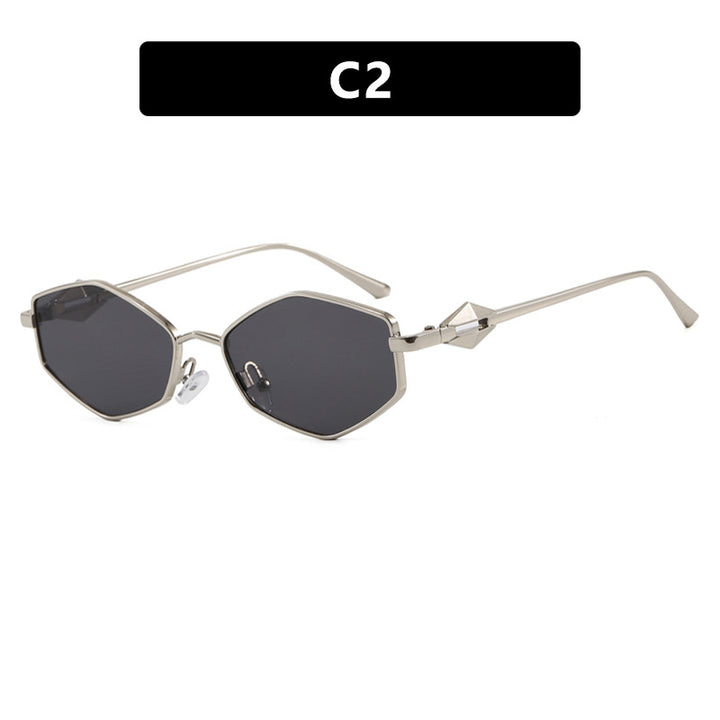 Women's geometric sunglasses with protective UV filter and high-end metal frame Stornfield