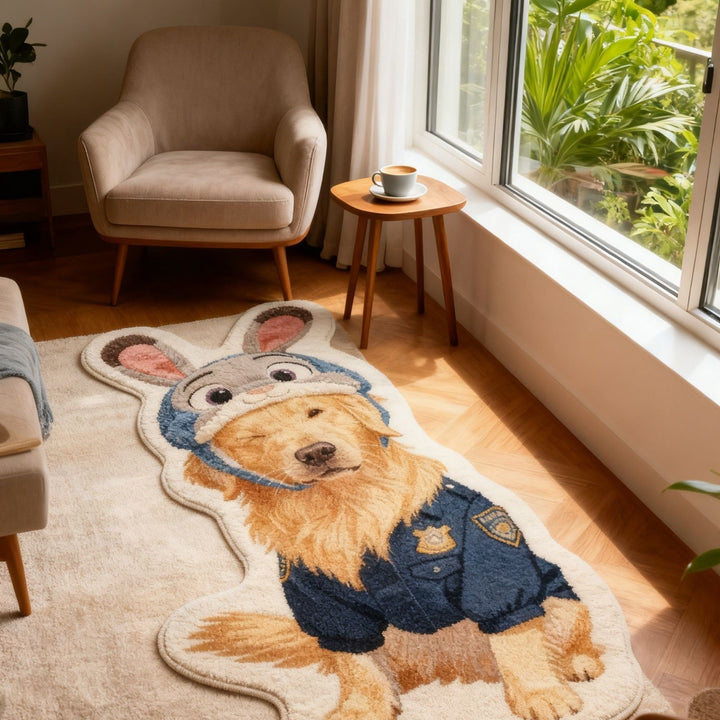Cute Corgi Shaped Area Rug