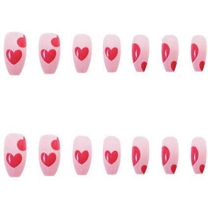 Heart-Designed Press-On Nail Set Stornfield