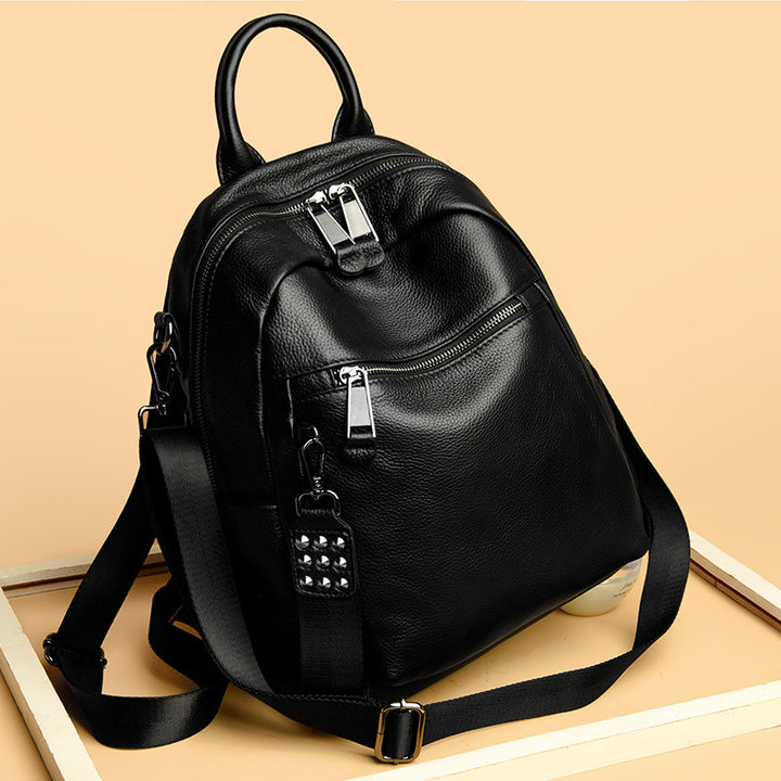 Versatile Multi-Functional Leather Backpack Stornfield