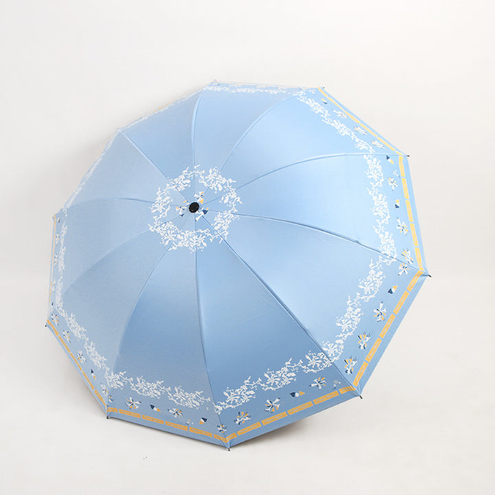 Ladies Elegant Folding Umbrella with Floral Patterns Stornfield
