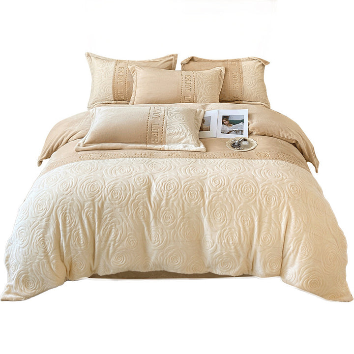 Plush Textured Duvet Cover Set