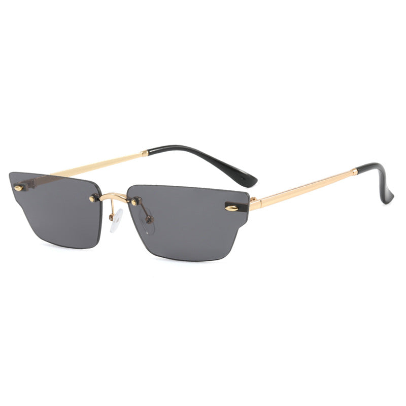 Women's geometric sunglasses with delicate frame and transparent lenses Stornfield