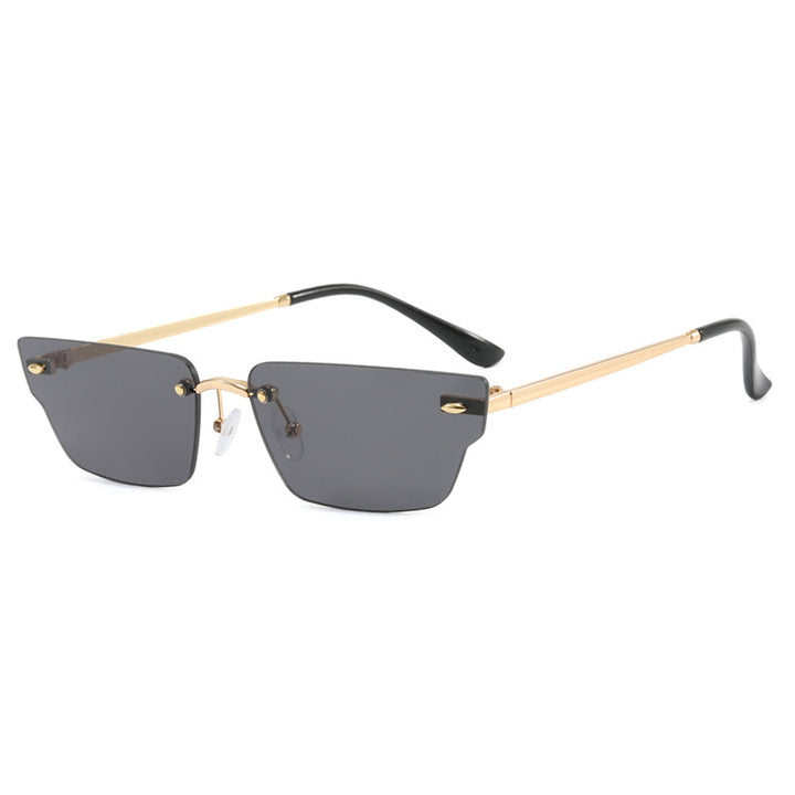 Women's geometric sunglasses with delicate frame and transparent lenses Stornfield