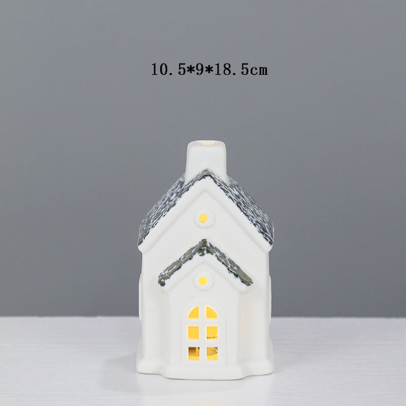 Decorative Ceramic House Lantern Stornfeild 1790310186