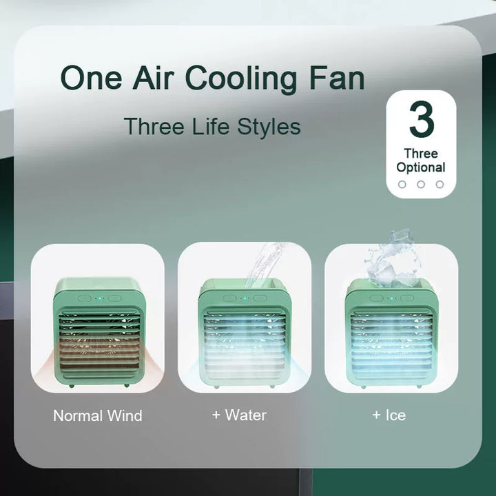 Unisex one size ultra-compact personal microclimate cooler cube for the desk with refillable water tank adjustable air guide vanes whisper-quiet USB-powered fan Stornfield