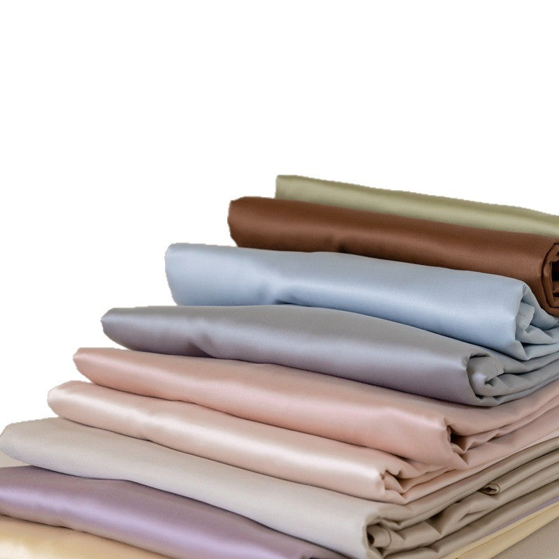 Satin bedding set with pillowcases and extra soft microfiber finish