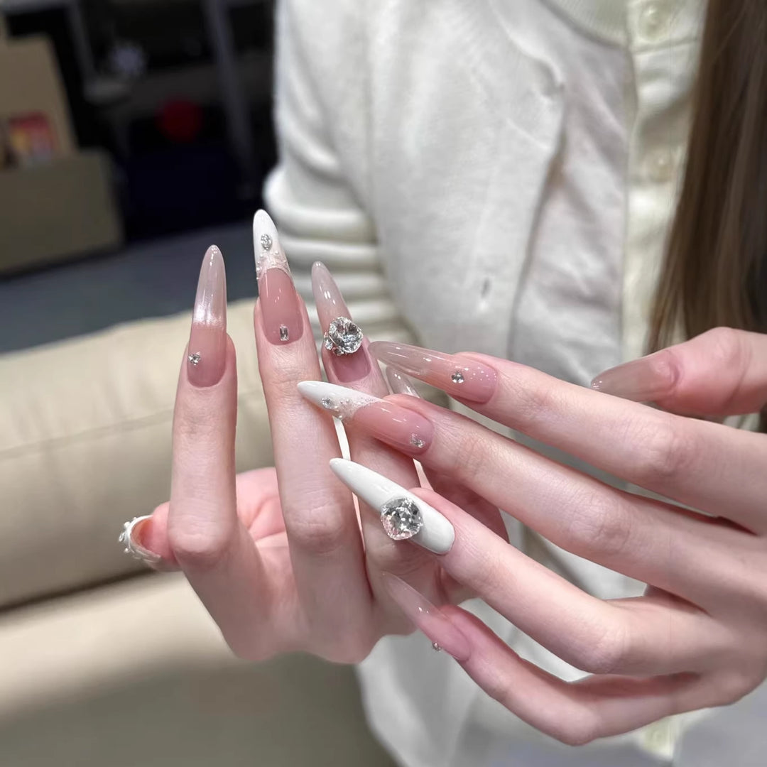 Glamorous Acrylic Stiletto Nail Extensions