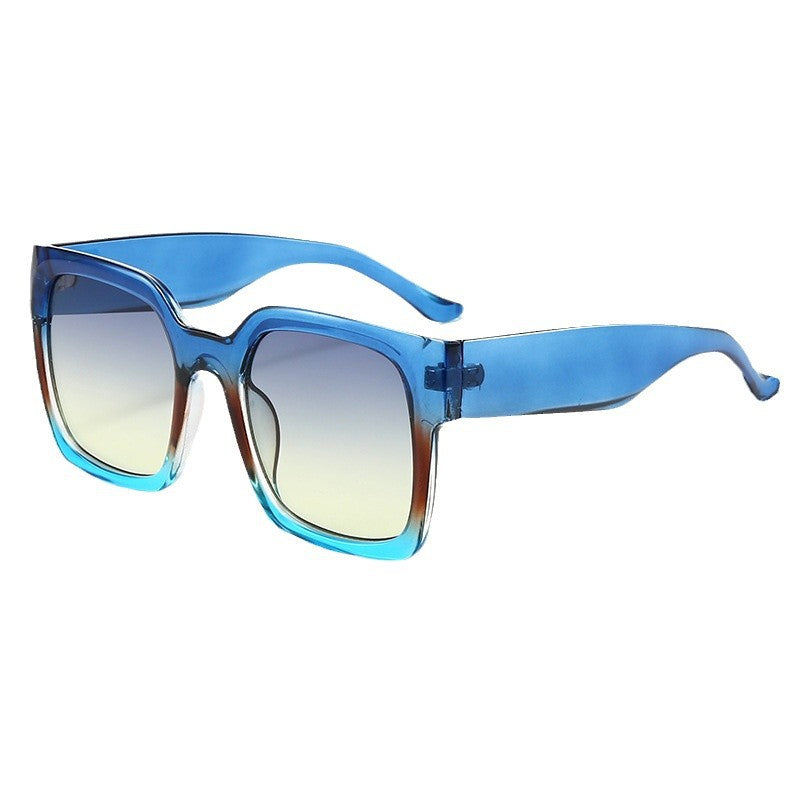 Women's square sunglasses with stylish transparent frame and soft color gradient Stornfield