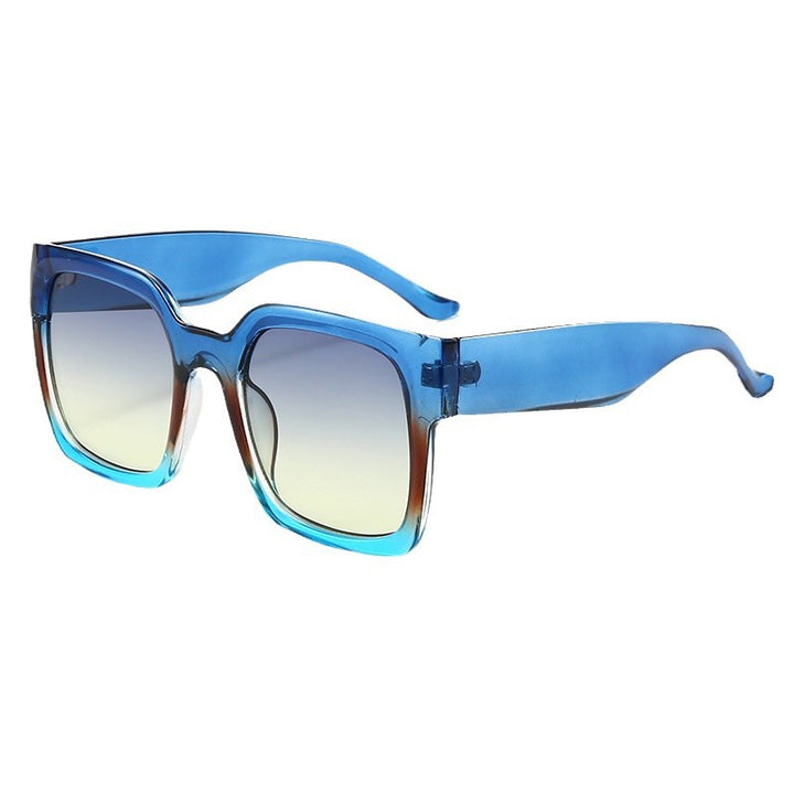 Women's square sunglasses with stylish transparent frame and soft color gradient Stornfield