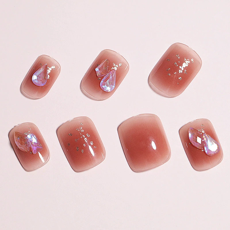 Artistic Nail Design Press-On Set with Crystal Accents Stornfield