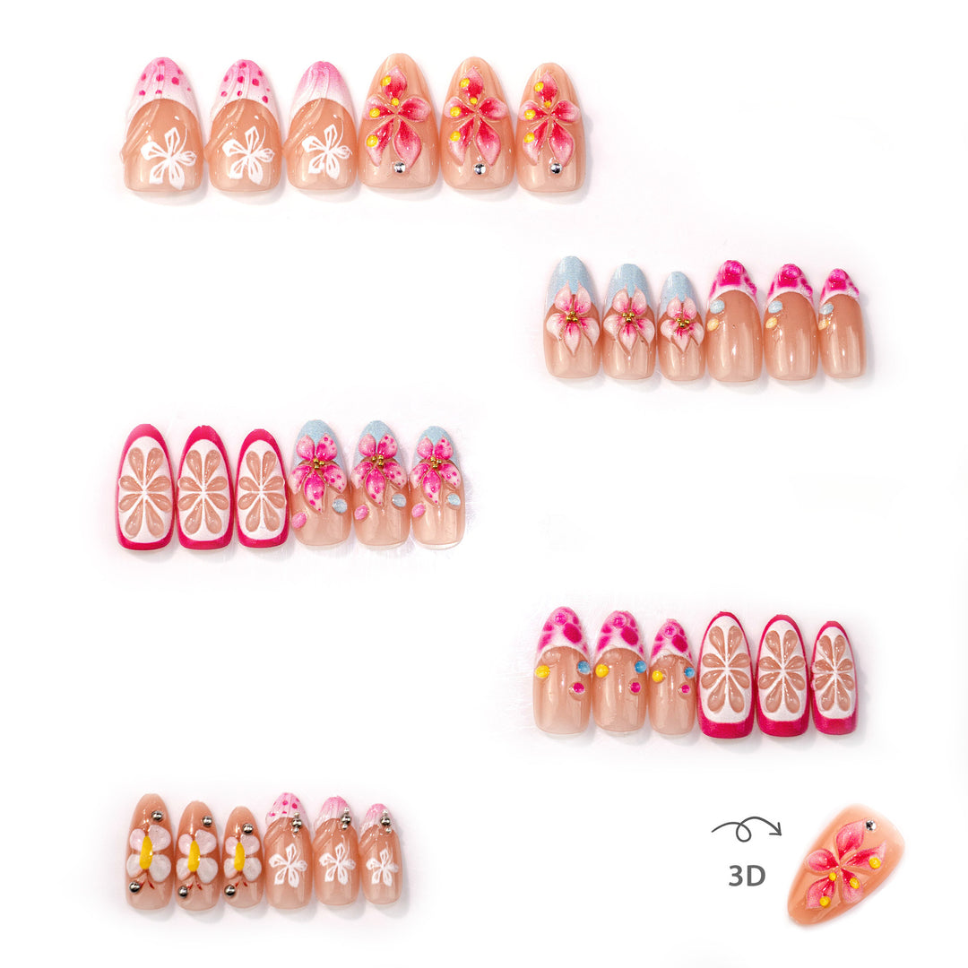 Decorative Floral Nail Art Kit