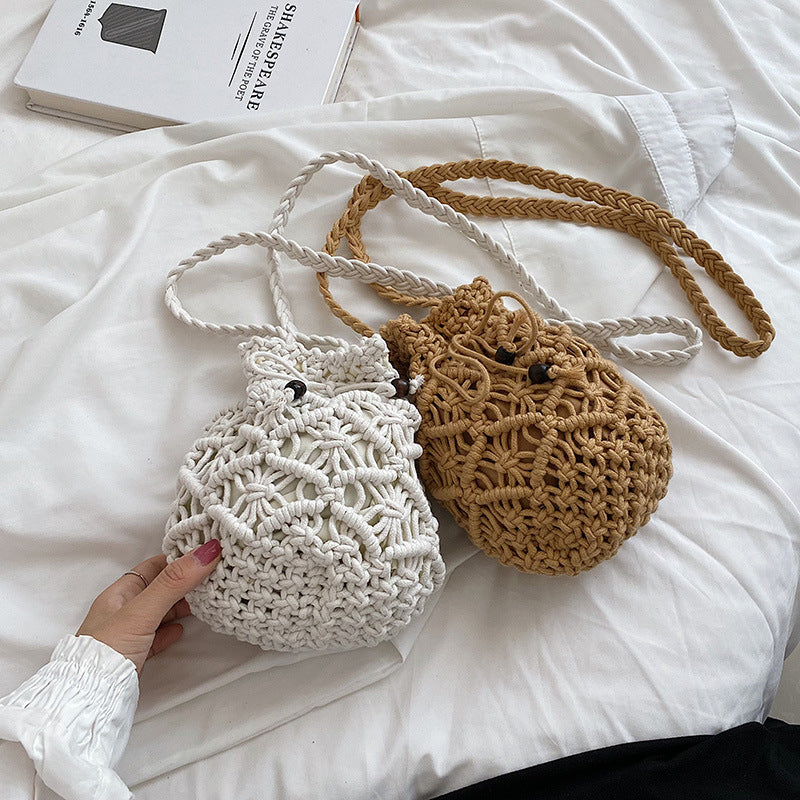 Macrame Messenger Bag with Decorative Pattern Stornfield