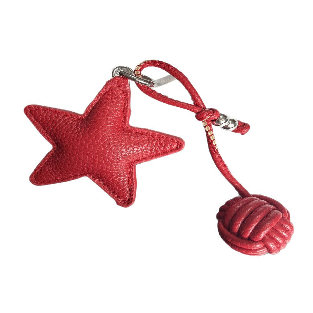 Leather Star Charm Keychain Stornfield