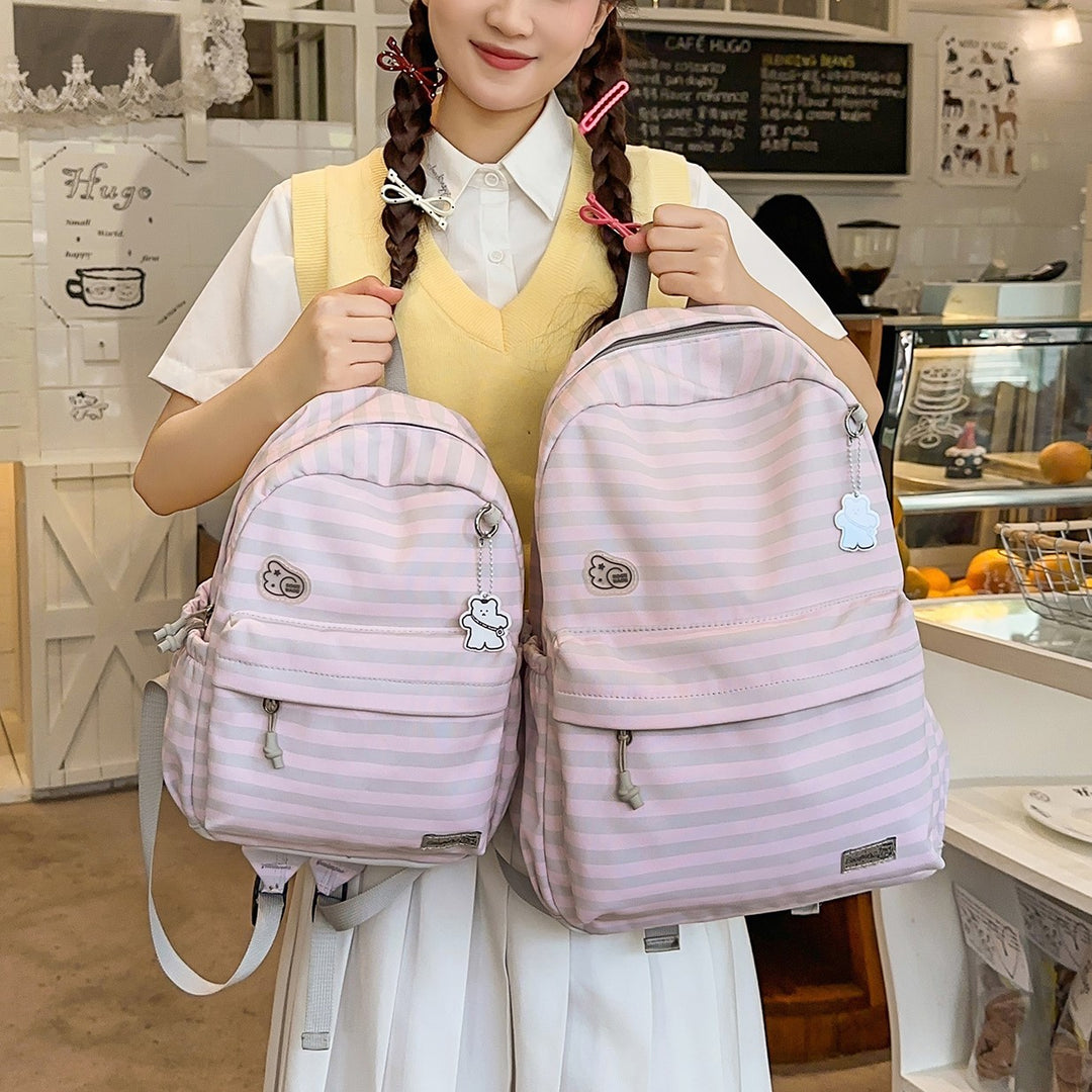 Cute Cartoon Design Striped Backpack Stornfield