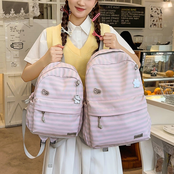 Cute Cartoon Design Striped Backpack Stornfield