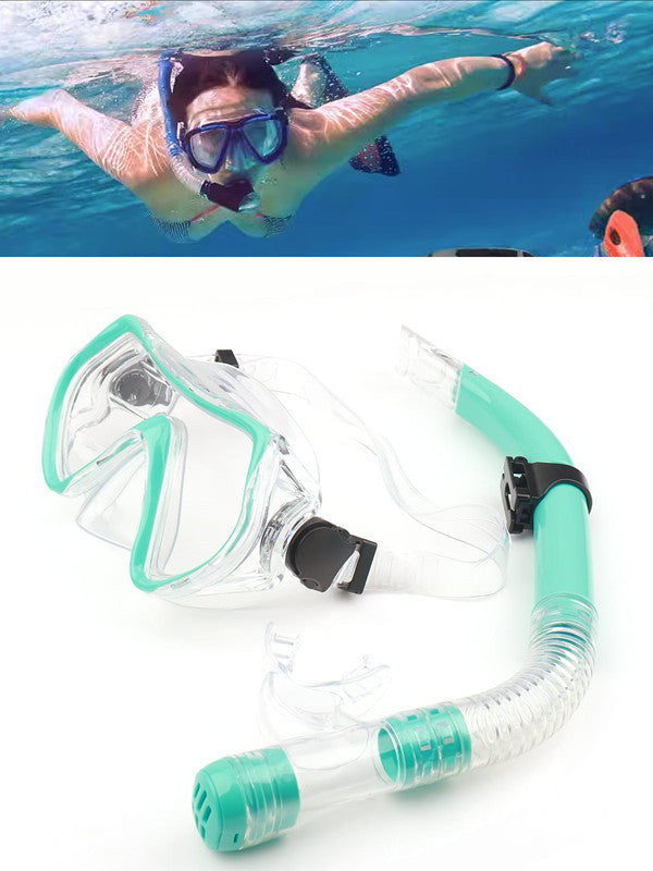 Snorkel mask with anti-fog technology and flexible mouthpiece Stornfield