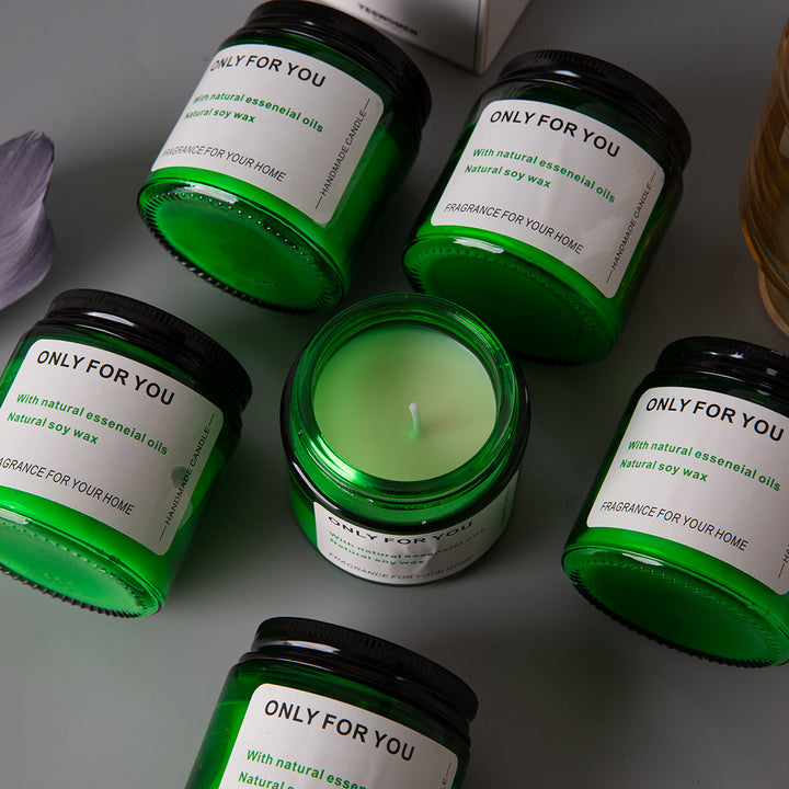 Hand-Poured Scented Soy Jar Candle with Screw Lid and Gift Box