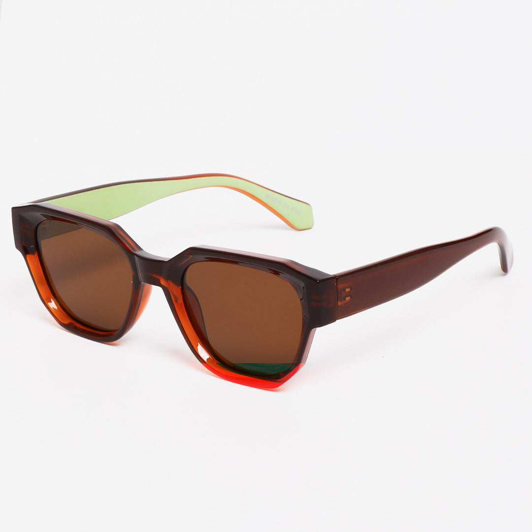 Ladies sunglasses in an unusual hexagonal frame with UV protection Stornfield